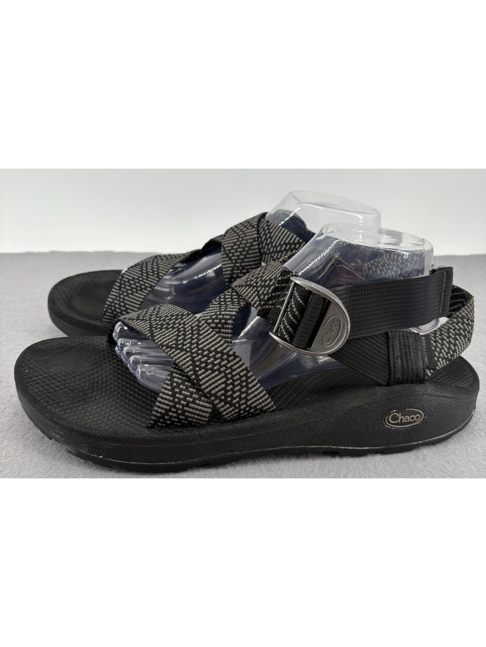 Chaco Mens 13 Mega Z/Cloud Black/Gray Sport Hiking Metal Buckle Sandals Shoes